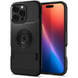Etui Spigen do iPhone 16 Pro Max, Slim Armor MagSafe, Czarne + Szkło Hartowane 9H