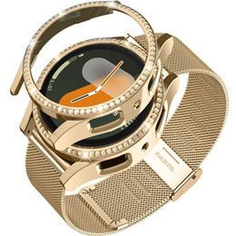 Pasek Bransoleta Milanese + Etui do Samsung Galaxy Watch 7 40mm, Złota