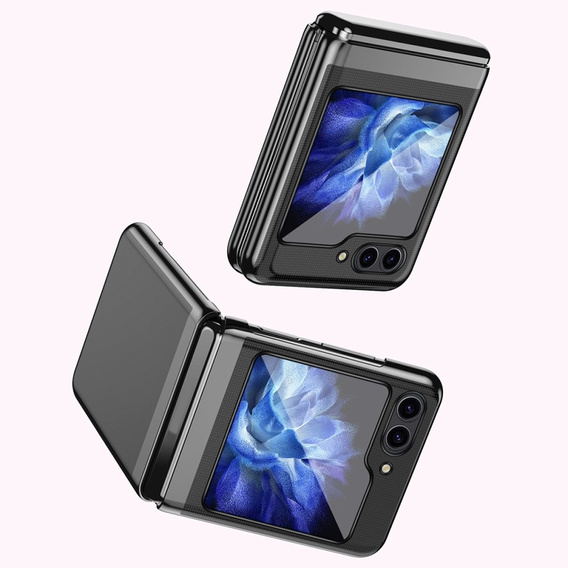 Etui do Samsung Galaxy Z Flip7 FE / Z Flip6, PC Case, przezroczyste / czarne