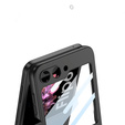 Etui GKK do Samsung Galaxy Z Flip7 FE / Z Flip6, Ring Holder, z paskiem, czarne