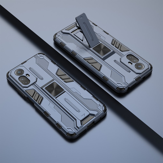 Etui do Xiaomi Redmi Note 12S 4G, Military kickstand, niebieskie