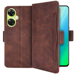Etui z klapką do OnePlus Nord CE 3 Lite 5G, Card Slot, brązowe