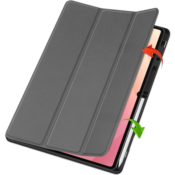 Etui do Samsung Galaxy Tab S11 Ultra, Smartcase z miejscem na rysik, szare