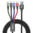BASEUS 4w1 Kabel Type-C / 2xLightning / MicroUsb 1.2M 3.5A - Black