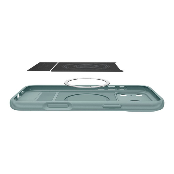 Etui Spigen do iPhone 17 Pro Max, Parallax Mag, do MagSafe, zielone