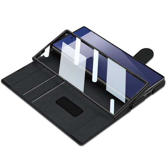 Etui portfelowe z klapką do Samsung Galaxy Z Fold 7 5G – czarne