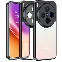 Etui do Vivo X300, Fusion Hybrid, przezroczyste z czarną ramką
