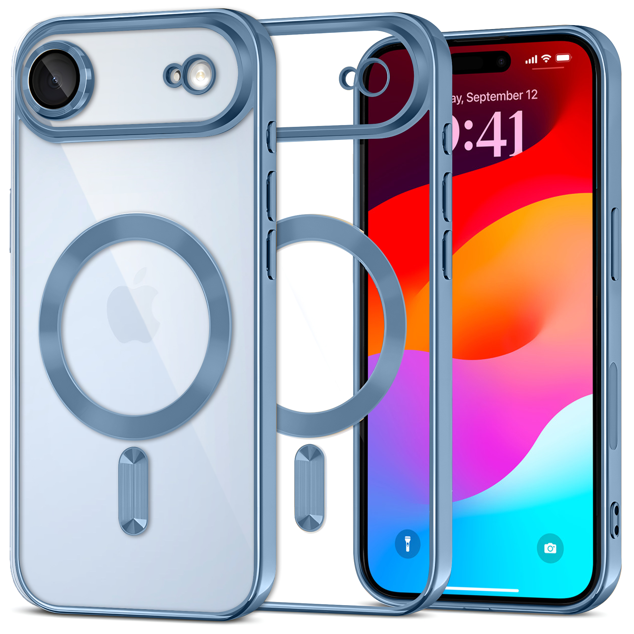 Etui do iPhone Air, Electro MagSafe, niebieskie