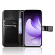 Etui z klapką do Oppo Reno 13, Crazy Horse Wallet, czarne