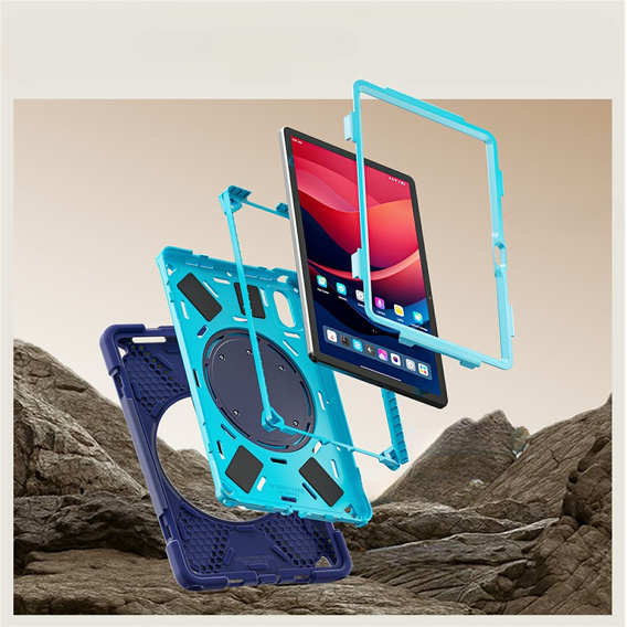 Etui dla dzieci do Lenovo Tab M11, pancerne, granatowe / zielone
