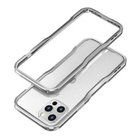 Bumper LUPHIE do iPhone 12 / 12 Pro, metalowa ramka, srebrna