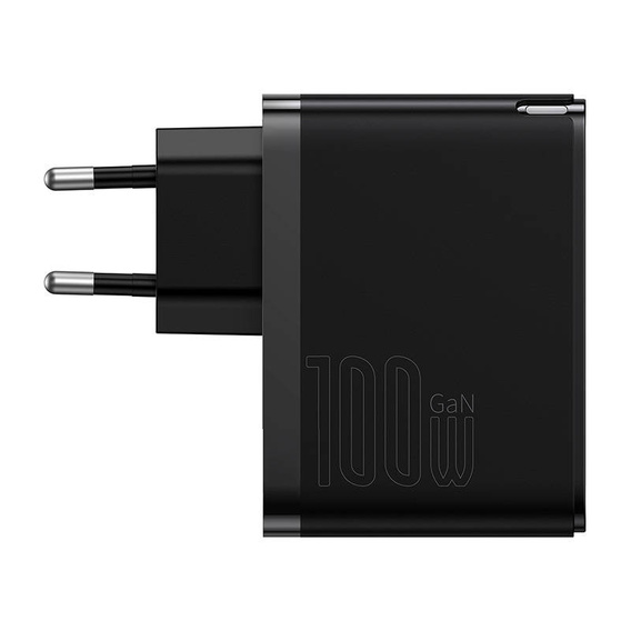Baseus GaN5 Pro Ładowarka Sieciowa 100W + Kabel USB-C, Black