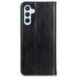 Etui do Samsung Galaxy S23 FE, Wallet Litchi Leather, czarne