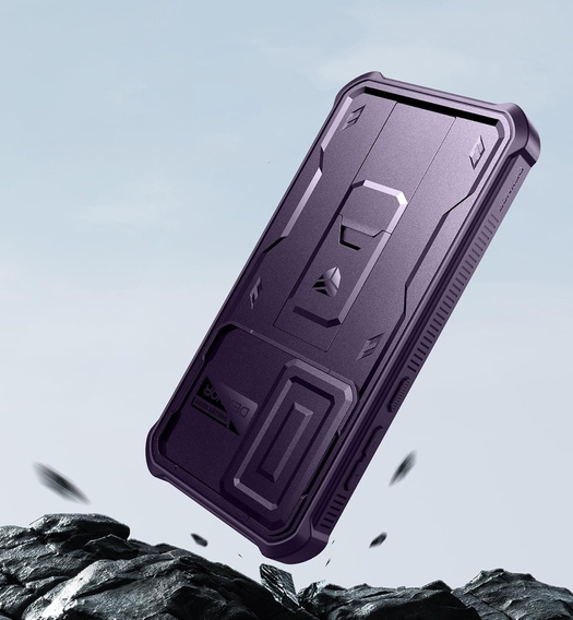 Etui pancerne do Samsung Galaxy A55, Dexnor Full Body (Two Frames), fioletowe