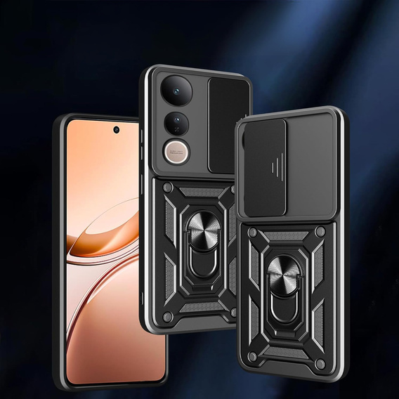 Etui pancerne do Vivo V50 Lite 4G / 5G, CamShield Slide, czarne