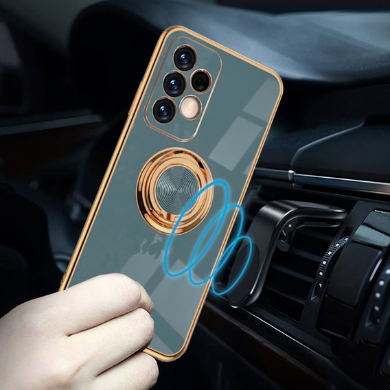 Zestaw Etui Electro Ring do Samsung Galaxy A13 4G, Grey + Szkło
