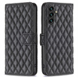 Etui z klapką do Samsung Galaxy A56 5G, Wallet, BINFEN COLOR, czarne