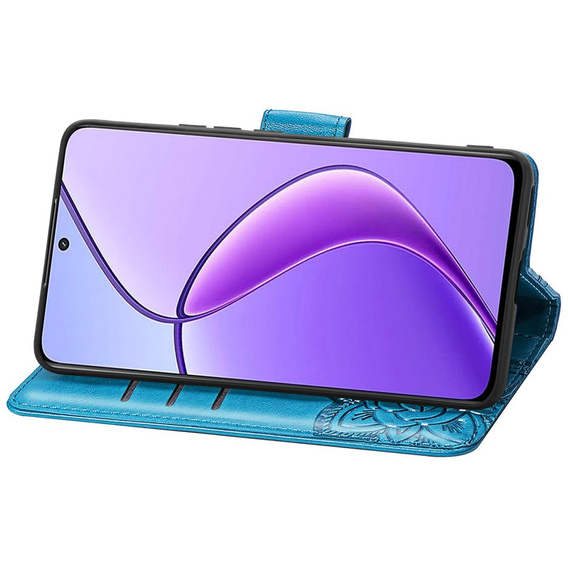 Etui z klapką do Realme 12, Butterfly, niebieskie