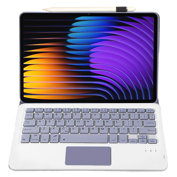 Etui z klawiaturą do Xiaomi Pad 7 / 7 Pro, TouchPad, fioletowe