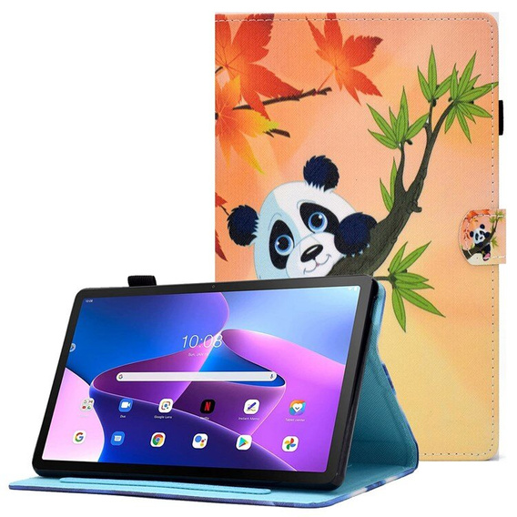 Etui do Lenovo Tab M10 Plus 10.6 Gen 3 TB-125F TB-128F, Smartcase, panda