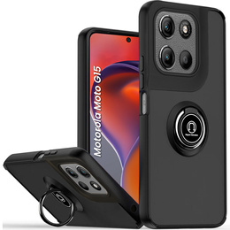 Etui do Motorola Moto G15 / Motorola Moto G15 Power, Frosted Ring, czarne