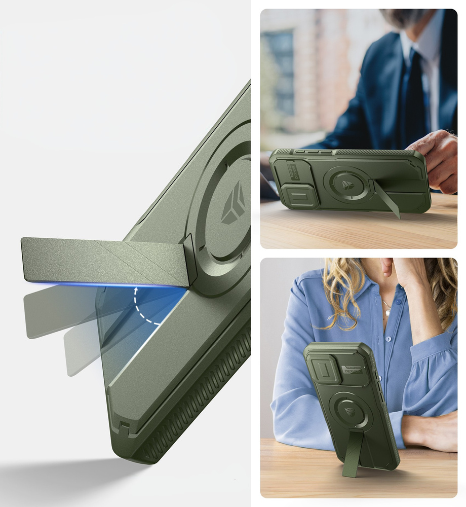 Etui Dexnor do iPhone 16 Pro Max – przesuwana magnetyczna osłona aparatu