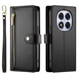 Etui z klapką do Xiaomi Redmi Note 14 Pro 5G / Poco X7 5G, Wallet Zipper Pocket, czarne