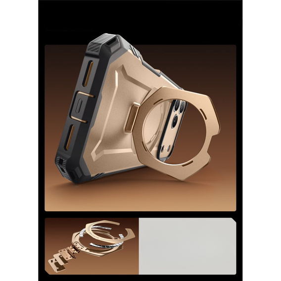 Etui Supcase do iPhone 17 Pro Max, Unicorn Beetle Grip Pro Mag, Desert Gold