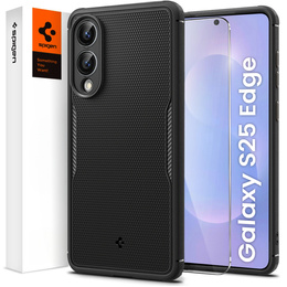 Etui Spigen Core Armor Mag z MagSafe do Samsung Galaxy S25 Edge – matowa czerń + Szkło Hartowane 9H