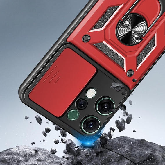 Etui pancerne do Oppo Reno 14, CamShield Slide, czerwone