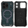 Etui pancerne do iPhone 17 Pro Max, do MagSafe, z podstawką, niebieskie