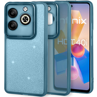 Etui do Infinix Hot 40i, Glittery Powder, niebieskie