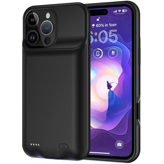 Etui z Baterią 7000mAh do iPhone 16 Pro Max, czarne