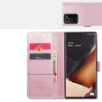 Etui z klapką CASEME do Samsung Galaxy Note 20 Ultra, Waxy Textured, różowe