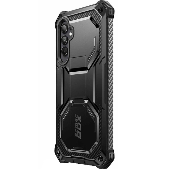 Pancerne Etui Supcase i-Blason Armorbox SP do Galaxy S24 FE, z klipsem i podstawką, czarne