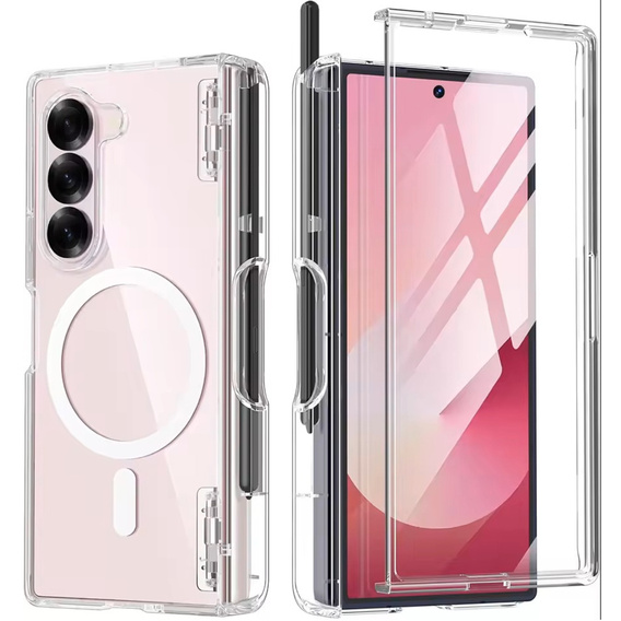 Etui do Samsung Galaxy Z Fold6 5G, Mobosi kompatybilny z MagSafe, przezroczyste 