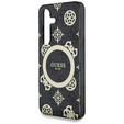 Etui GUESS do Samsung Galaxy S25, Magnetic IML Peony, czarne