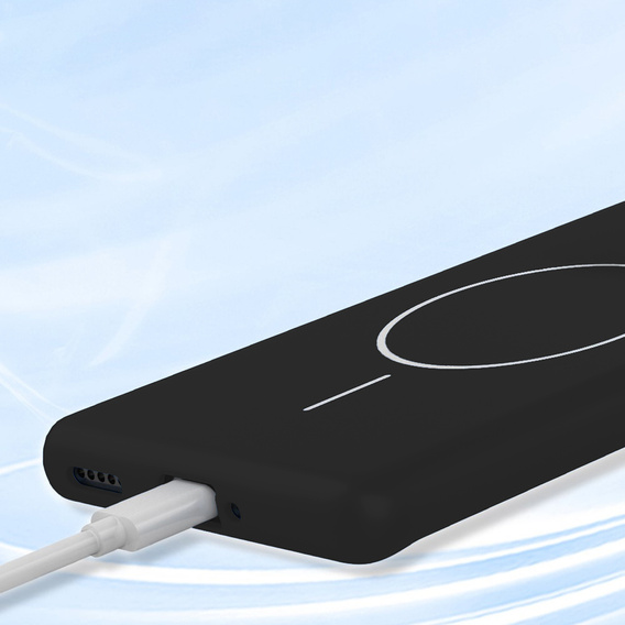 Etui do Samsung Galaxy S25 FE, Silicone Lite, do MagSafe, czarne