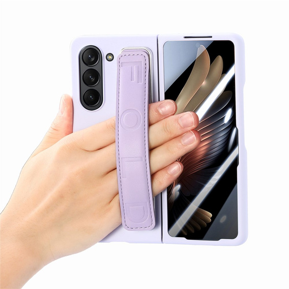 Etui do Samsung Galaxy Z Fold6 5G, z rączką, fioletowe