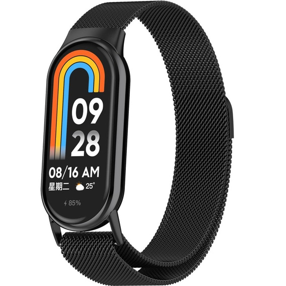 Pasek Bransoleta Milanese do Xiaomi Smart Band 10 / 9 / 8, Czarny