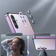 Etui z ochroną aparatu do Samsung Galaxy Note 10+ Plus, CamShield MagSafe, przezroczyste / fioletowe