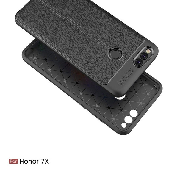 Czarne Etui Football Grain TPU Case do Huawei Honor 7X