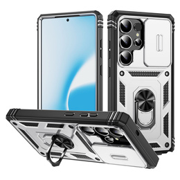 Etui do Samsung Galaxy S25 Ultra, KickStand Camera Lens, białe
