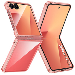 Etui do Samsung Galaxy Z Flip7, z błyszczącym wykończeniem - różowe