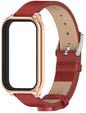 Pasek Skórzany do Xiaomi Redmi Smart Band 2 / Xiaomi Smart Mi Band 8 Active, Czerwony