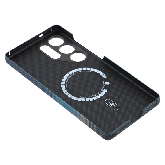 Etui do Samsung Galaxy S25 Ultra – magnetyczne z włókna aramidowego, niebieskie