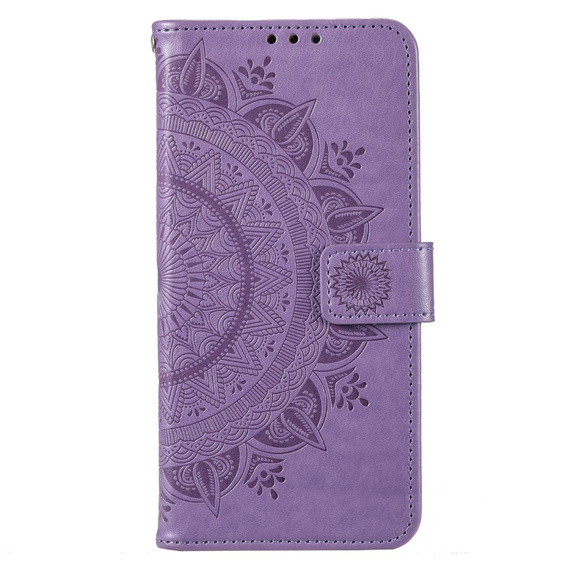 Etui z klapką do Motorola Moto E13, Mandala, fioletowe