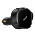 Ładowarka samochodowa Baseus Enjoyment z kablami USB-C + Lightning 3A, 30W - czarna