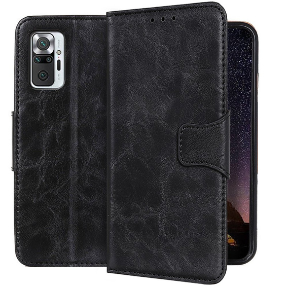 Skórzane Etui Wallet do Xiaomi Redmi Note 10 Pro, Black