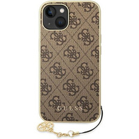 Etui GUESS do iPhone 14, 4G Charms Collection Hardcase, brązowe